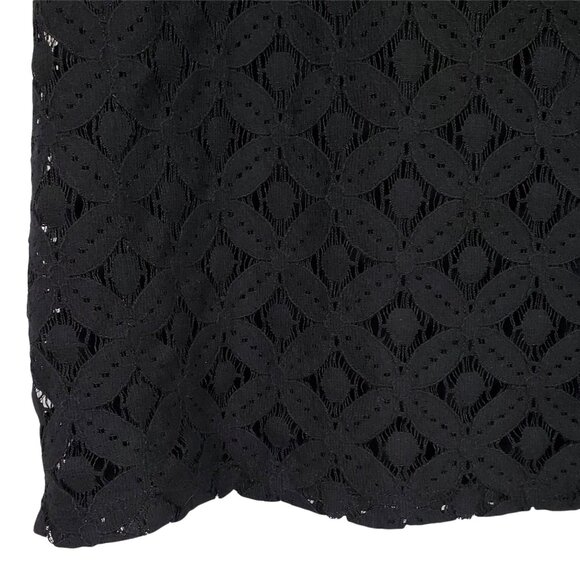 JNY Signature Size 3X Shirt Tee Floral Lace Front Overlay Scoop Neck Stretch - Picture 5 of 6